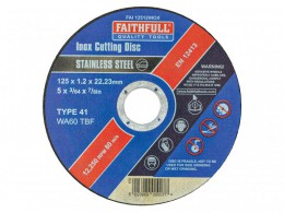 Faithfull Inox Cutting Disc 125 x 1.2 x 22.23mm £1.99